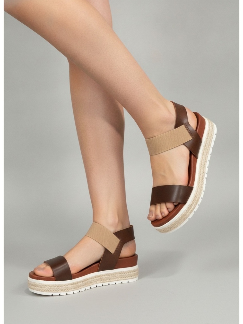 MIA Cognac Kandice Platform Sandals, Size 8